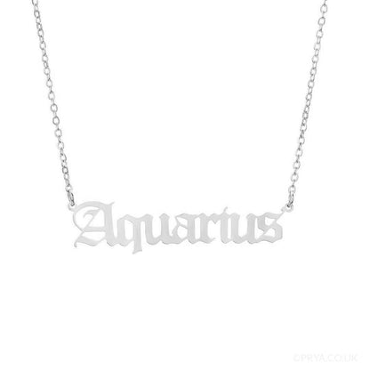 Celestine – Collier Prénom Zodiaque Classique
