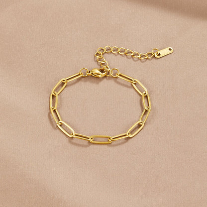 Hyeri – Bracelet Chaîne Trombone Doré