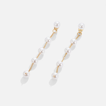 Gal – Boucles d’Oreilles Pendantes à Perles