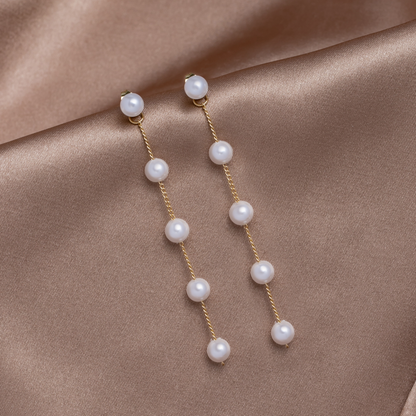 Gal – Boucles d’Oreilles Pendantes à Perles