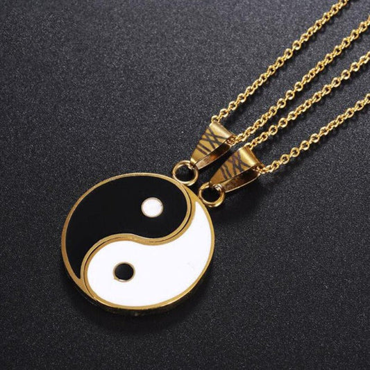 Tao – Collier Yin Yang Séparable pour Couple ou Amis