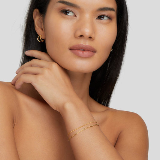 Pia – Bracelet Doré à Couches