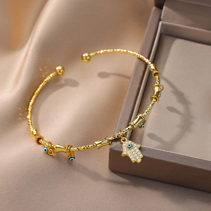 Yasmina – Bracelet Talisman Mauvais Œil