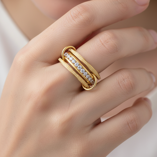 Glenda – Bague empilable en diamant