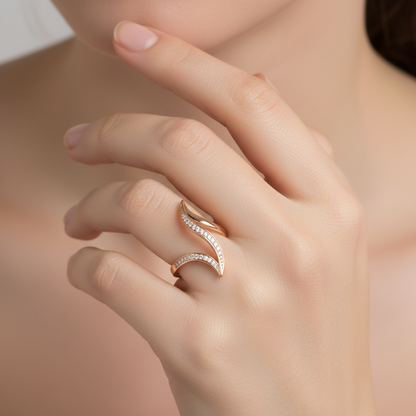 Valerie – Bague Aurora Géométrique Élégante