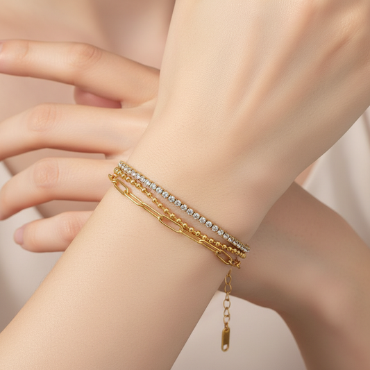 Lumen – Bracelet multicouche en acier