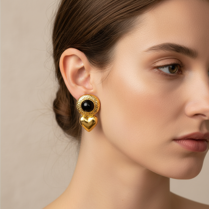 Claire – Boucles d'Oreilles Cœur Amour