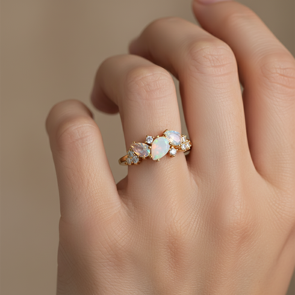 Alina – Bague Cascade en Argent Sterling