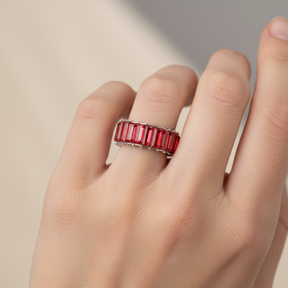 Naya – Bague Géométrique Tendance en Alliage Coloré