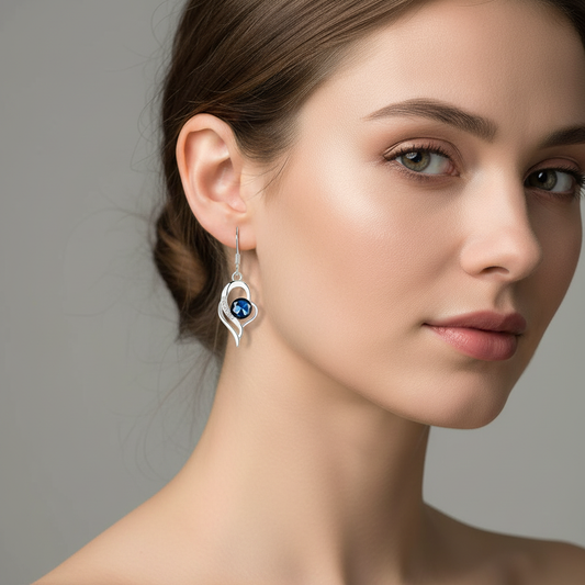 Seraphine – Crochets d'Oreilles en Forme de Cœur