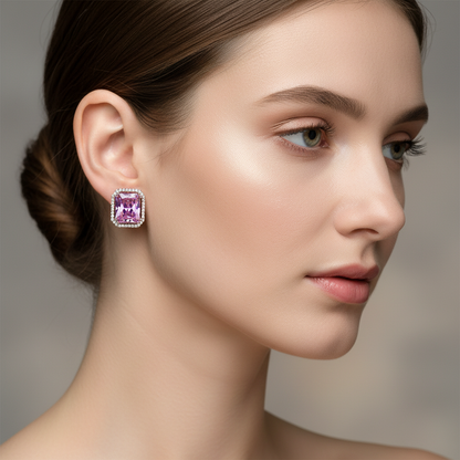 Lydiane – Collier Zircon Rectangulaire Style Princesse