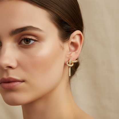 Sophia – Boucles d’Oreilles Nœud Élégantes