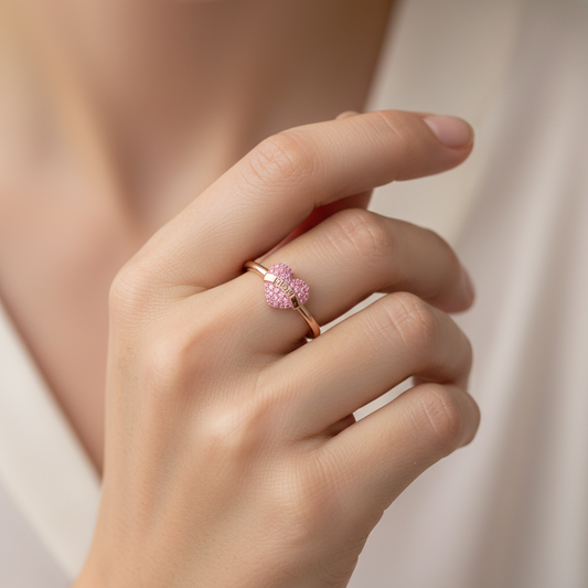 Kaye – Bague Cœur Zircon Élégante
