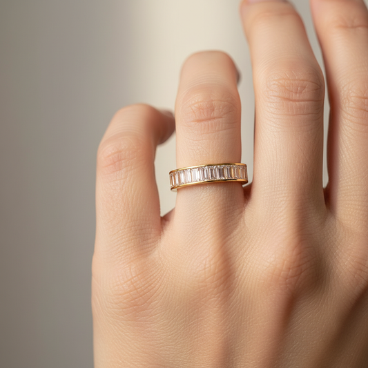 Luna – Bague Femme en Acier Titane