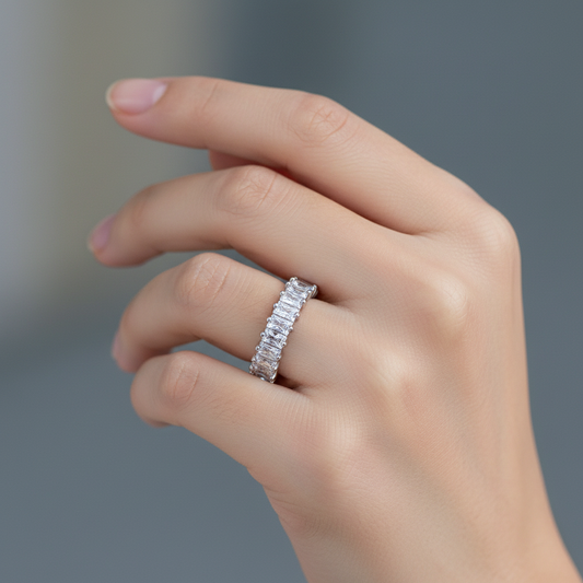 Isabelle – Bague Carrée en Zircon