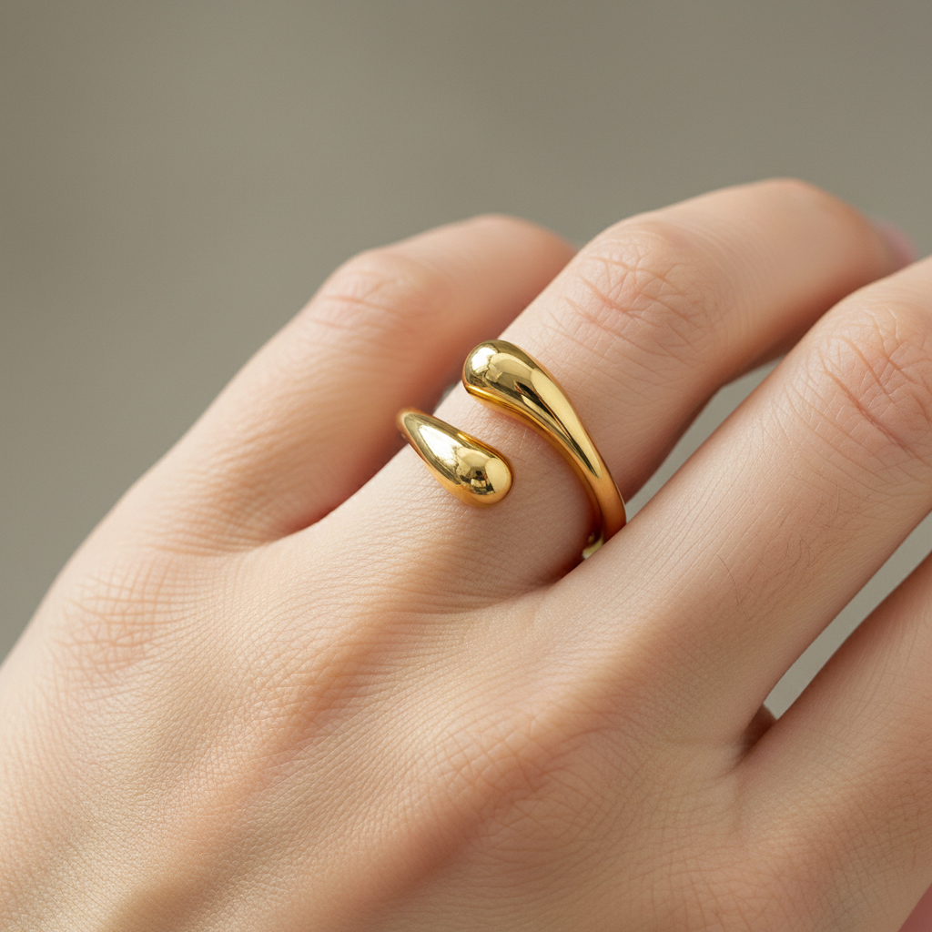 Harley – Bague Goutte d’Eau Luxe Léger