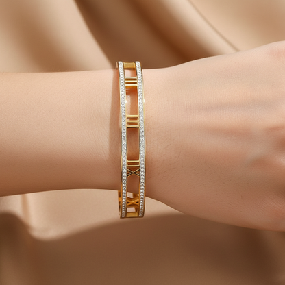 Lucienne – Bracelet Chiffres Romains Élégant