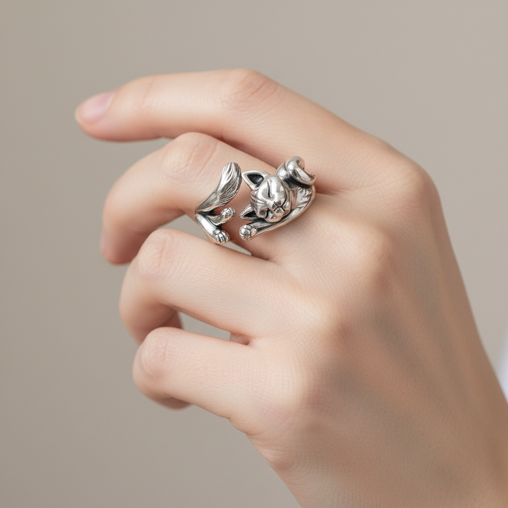 Katya – Bague en Alliage avec Design de Chaton
