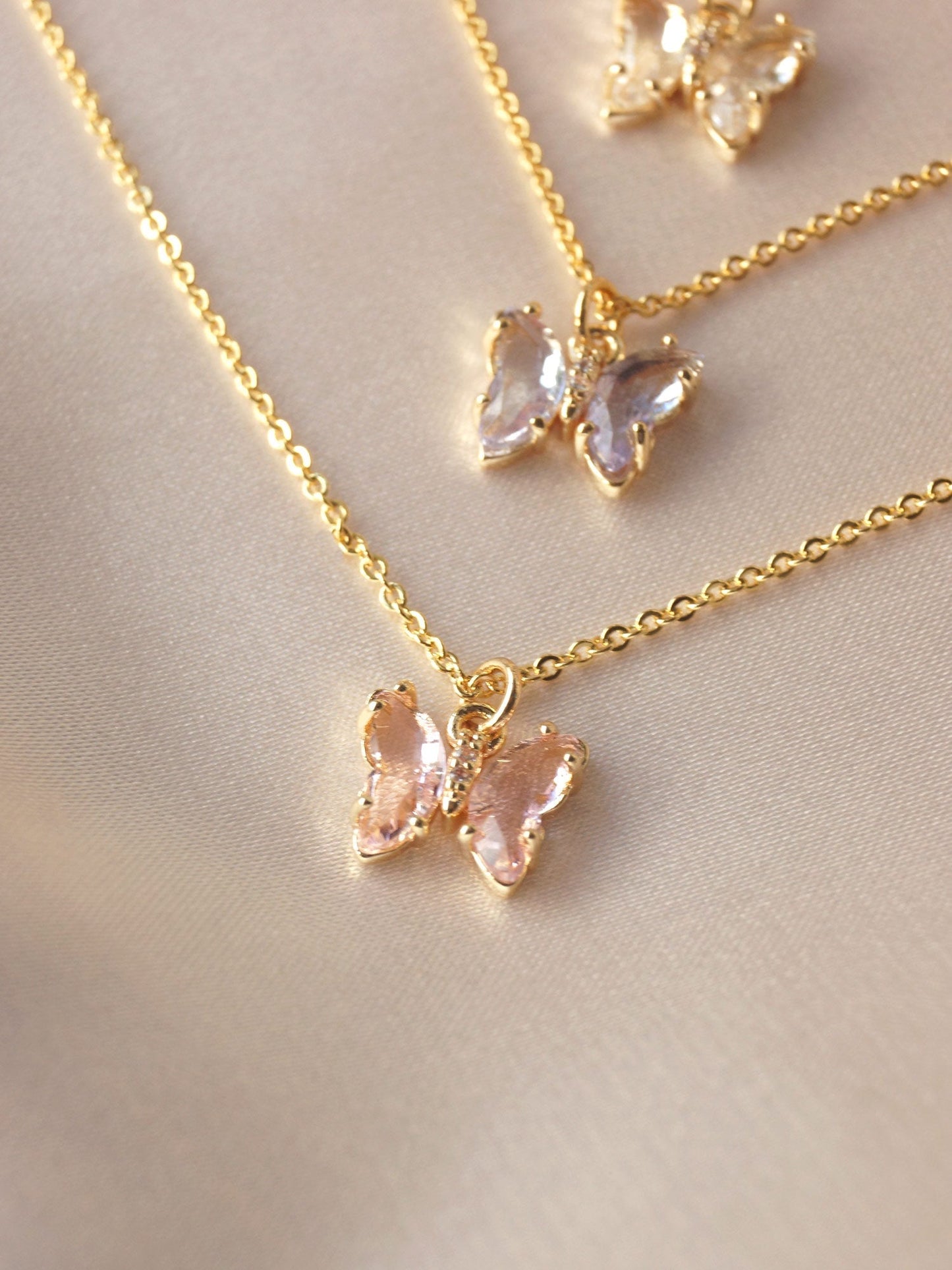 Collier papillon petit et coloré