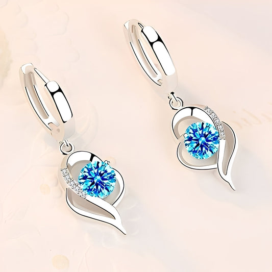 Noelle – Boucles d'Oreilles Florales en Argent 925 et Cubic Zirconia