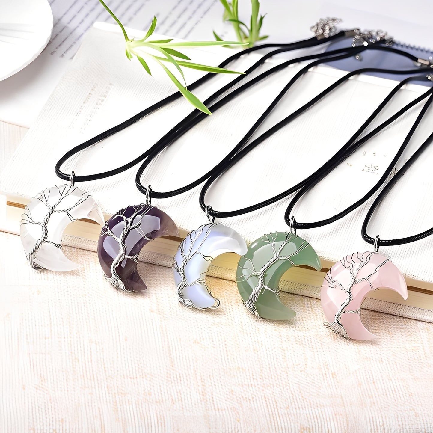 Kylie – Collier Croissant - Arbre de Vie