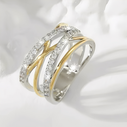 Auriane – Bague Superposée Or & Argent