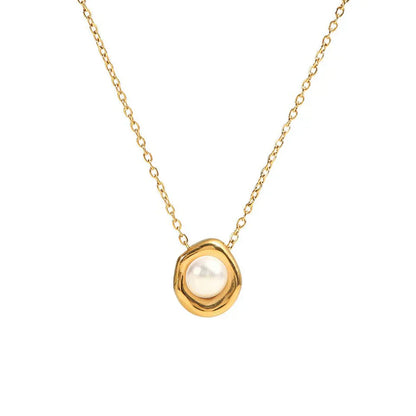 Zeph – Collier de Perles d'Eau Salée avec Bain d'Or