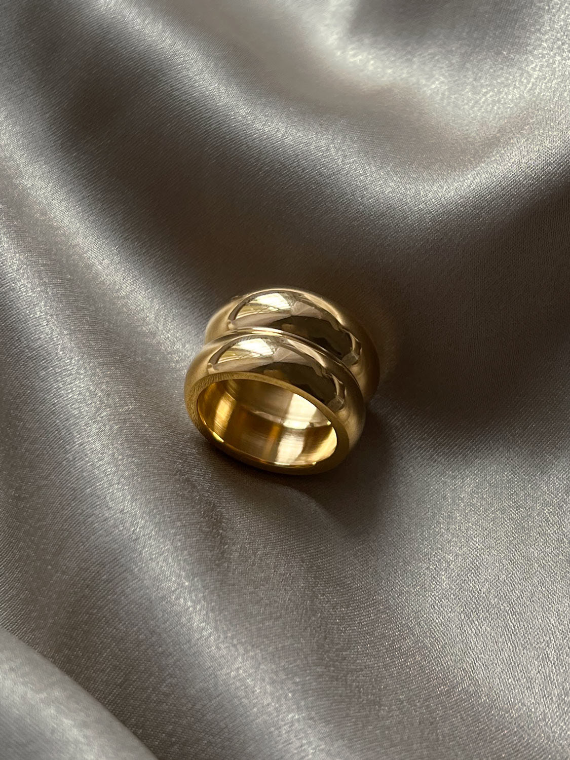 Seraphina - Bague en or double et massive