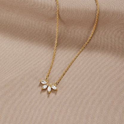 Tiffany – Collier Pendentif Feuille en Cristal