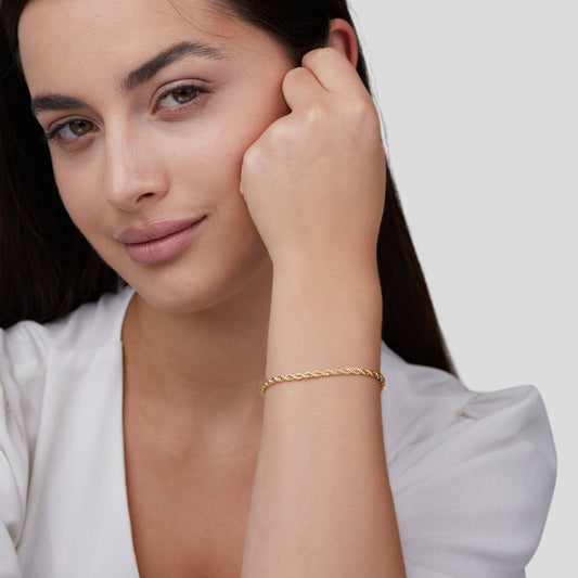 Althea – Bracelet Torsadé Doré