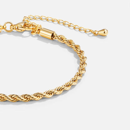 Althea – Bracelet Torsadé Doré