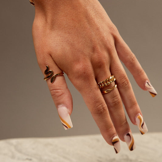 Bree – Bague Dorée Élégante