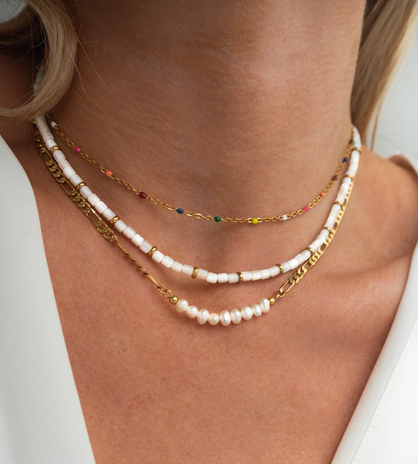 Alba - Collier Arc-en-ciel et Or