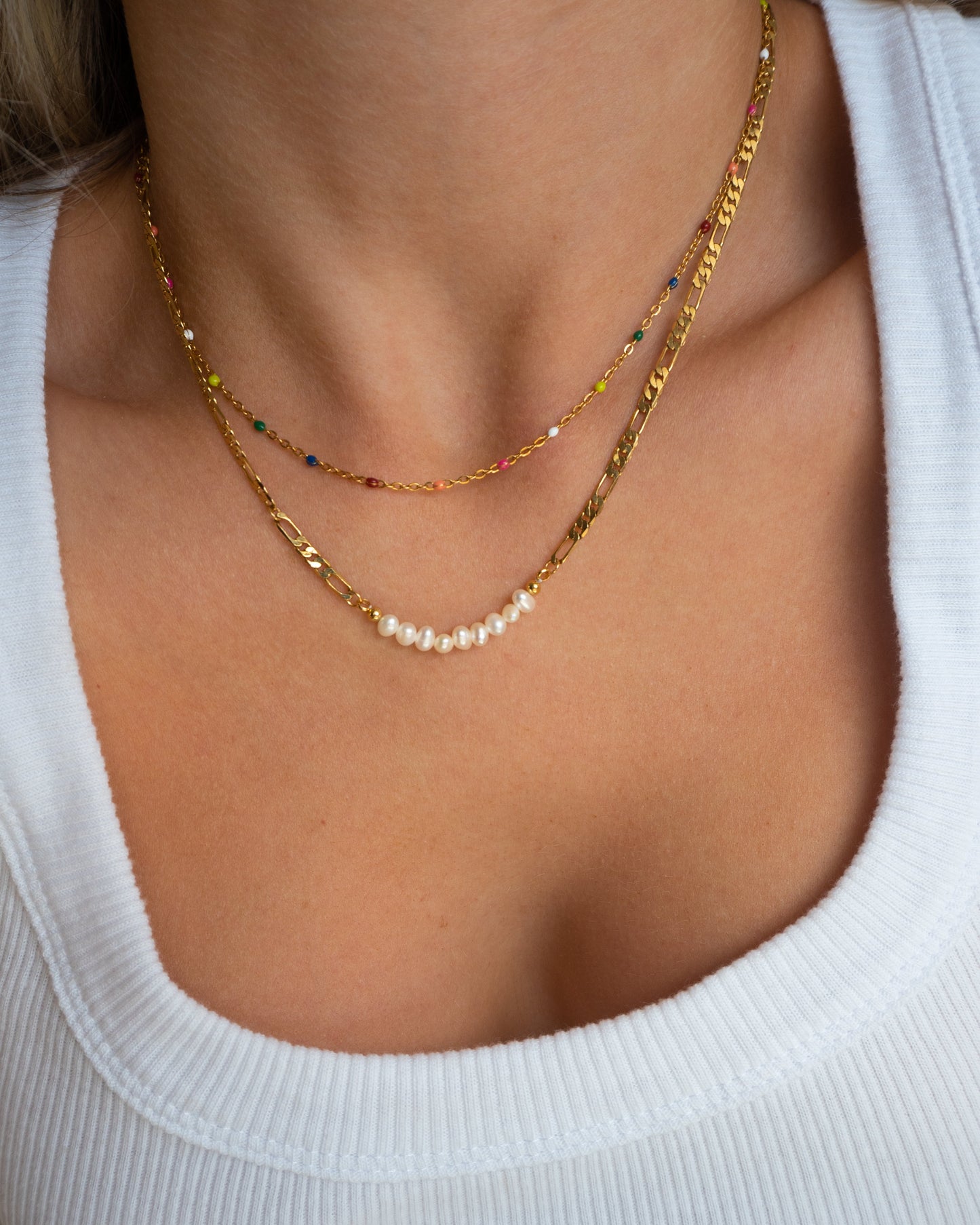 Alba - Collier Arc-en-ciel et Or