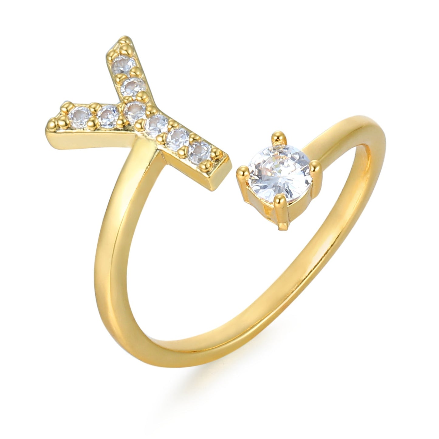 Hinako – Bague Initiale Ajustable Femme