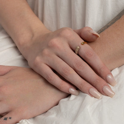 Dahlia – Bague Pavée