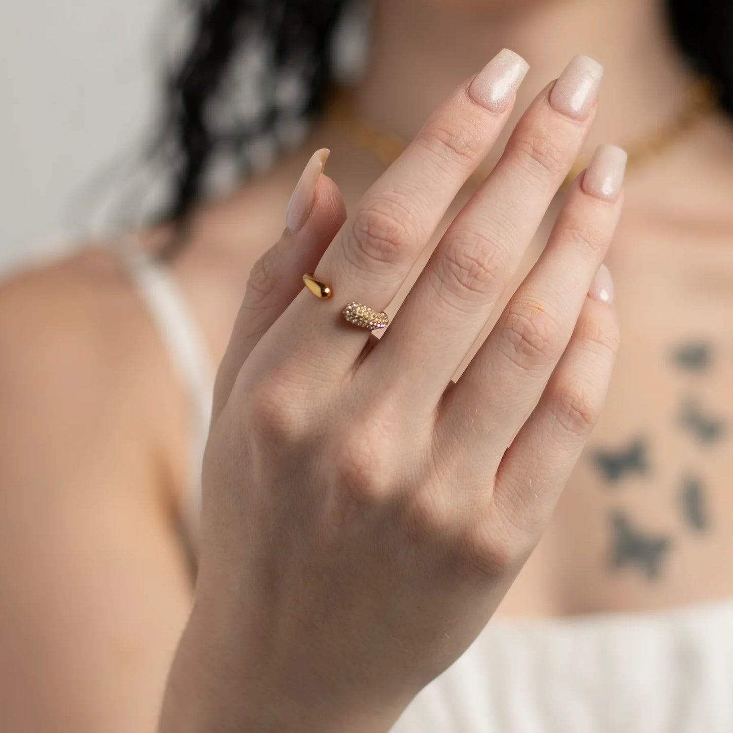 Dahlia – Bague Pavée