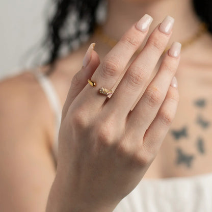 Dahlia – Bague Pavée