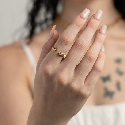 Dahlia – Bague Pavée